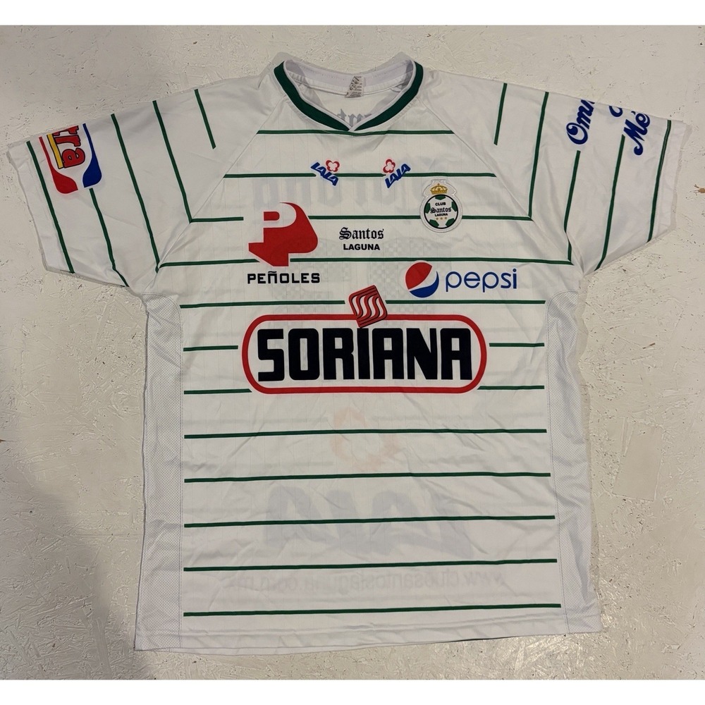 Vtg Santos Laguna Jersey Men's L Green Liga MX Soriana Pepsi Corona Soccer